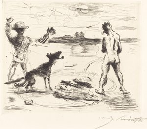 The Gastmahl of Trimalchio: pl. VII (Trimalchios bankett: pl. VII) av Lovis Corinth