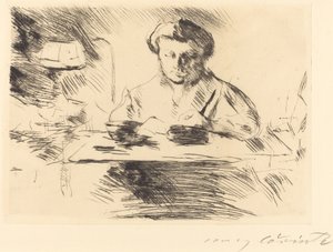 Die Gattin (kunstnerens kone) av Lovis Corinth