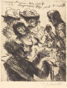 "En pen jentes ansikt er som solskinnet" av Lovis Corinth