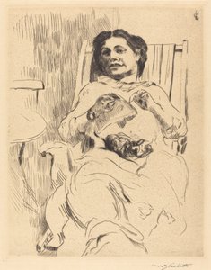 Kvinne med håndarbeid, 1912. av Lovis Corinth