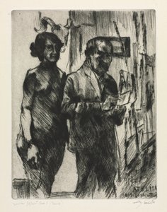 I studioet av Lovis Corinth