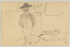 Lovis Corinth til Carl Strathmann: postkort, poststemplet 10. april 1903 av Lovis Corinth