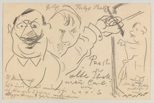 Lovis Corinth til Carl Strathmann: postkort, poststemplet 10. august 1904 av Lovis Corinth