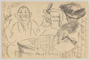 Lovis Corinth til Carl Strathmann: postkort, poststemplet 13. mars 1903 av Lovis Corinth