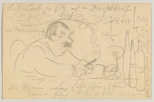 Lovis Corinth til Carl Strathmann: postkort, poststemplet 13. september 1907 av Lovis Corinth