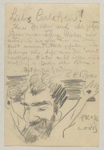 Lovis Corinth til Carl Strathmann: postkort, poststemplet 16. januar 1903 av Lovis Corinth