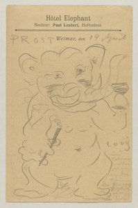 Lovis Corinth til Carl Strathmann: postkort, poststemplet 20. april 1905 av Lovis Corinth