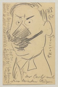 Lovis Corinth til Carl Strathmann: postkort, poststemplet 21. februar 1904 av Lovis Corinth