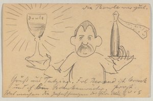 Lovis Corinth til Carl Strathmann: postkort, poststemplet 22. september 1902 av Lovis Corinth