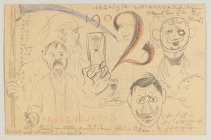 Lovis Corinth til Carl Strathmann: postkort, poststemplet 24. desember 1901 av Lovis Corinth