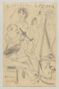 Lovis Corinth til Carl Strathmann: postkort, poststemplet 25. juni 1904 av Lovis Corinth