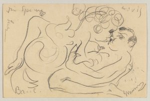 Lovis Corinth til Carl Strathmann: postkort, poststemplet 25. mars 1908 av Lovis Corinth