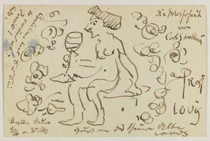 Lovis Corinth til Carl Strathmann: postkort, poststemplet 8. mars 1906 av Lovis Corinth