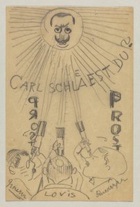 Lovis Corinth til Carl Strathmann: postkort, poststemplet 9. januar 1910 av Lovis Corinth