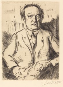 Portrett av dramatikeren og romanforfatteren Gerhart Hauptmann, 1917. av Lovis Corinth