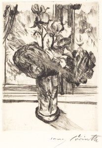 Roser i et glass vann av Lovis Corinth