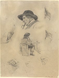 Ark med skisser av Lovis Corinth