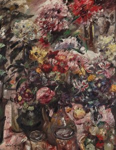 Stilleben med krysantemum og amaryllis av Lovis Corinth