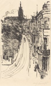 Strasse i Koenigsberg Street i Koenigsberg, 1918. av Lovis Corinth