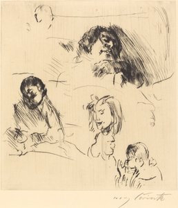 Diverse portrettskisser av Lovis Corinth
