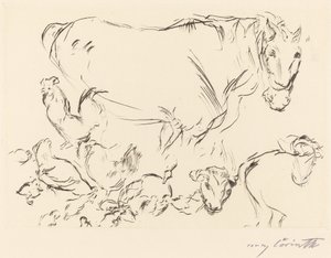 Ulike dyrestudier Animal Studies, 1917. av Lovis Corinth