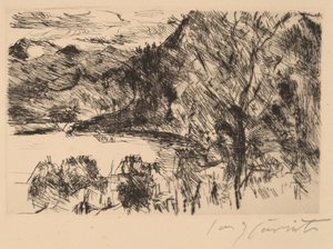 Walchensee mit Jochberg Walchensee med Jochberg, 1923. av Lovis Corinth