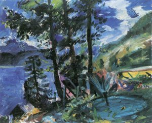 Walchensee med fontene