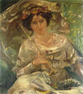 Kvinne i solskinnet; Lady in the Sunshine, 1910 av Lovis Corinth