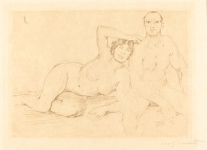 To personer To nakenbilder, 1908. av Lovis Corinth