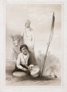 'Fakeer knyttet til suiten til generalguvernøren i leiren', 1844 av Lowes Dickinson