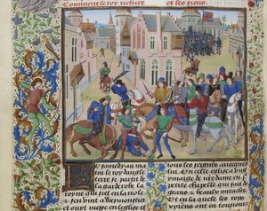 Wat Tylers død, ca 1470-1475. av Loyset Liedet