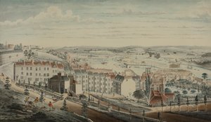 Utsikt over Granby Hill, Clifton, fra vest (akvarell på papir) av Lt.Col.William Booth