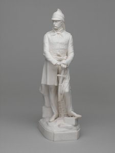 Parian ware-statuett av løytnant (senere major) William Hodson