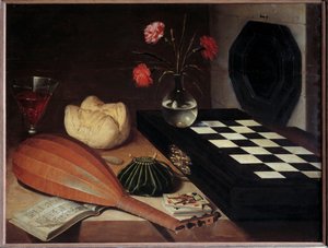Stilleben ved sjakken Maleri av Lubin Baugin (1612/1613-1663) 1600-tallet Søn. 0,55x0,73 m