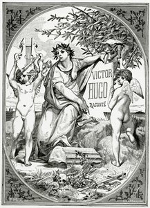 Victor Hugo fortalt av et vitne om sitt liv, 1800-tallet (bw-gravering) av Luc Oliver Merson