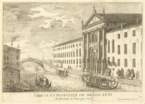 Chiesa et Hospitale de Mendicanti (plate 35) av Luca Carlevariis