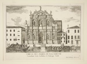 Santa Maria di Nazareth kirke fra av Luca Carlevarijs