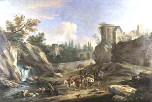 Reisende i Campagna av Luca Carlevaris