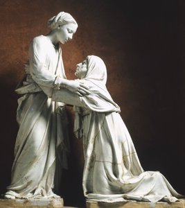 Italia, Pistoia, San Giovanni Fuor Civitas kirke, besøk, av Luca della Robbia (cirka 1400-1482)