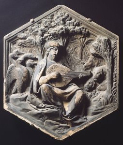 Musikk (Orpheus), av Luca della Robbia (ca. 1400-1482) av Luca Della Robbia