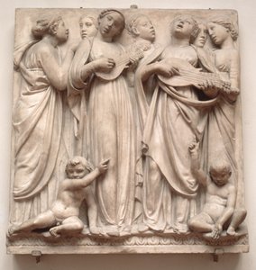 Syngende engler, relieff fra Cantoria, ca. 1432-38 (marmor)