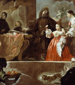 Hyllest til Velazquez for grev av Santiesteban av Luca Giordano