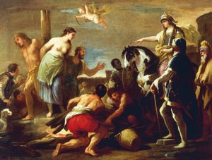 Olindo og Sophronia, av Luca Giordano, olje på lerret av Luca Giordano