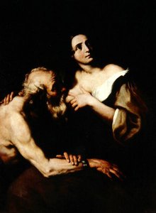 Roman Charity (olje på lerret) av Luca Giordano