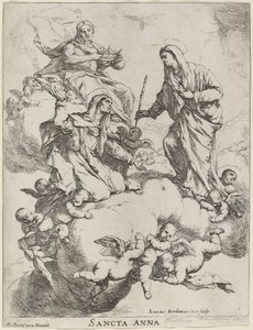 Saint Anne mottatt av jomfruen og Kristus av Luca Giordano