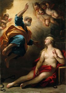 Saint Peter healing Saint Agatha   1418461   no       norwegian Successfully Translated  Original: Paysanne, costume pour le vaudeville Vieux Moscou, au theatre Femina, Paris (France) - Oeuvre de Leon Bakst (1866-1924), lithographie 1922 - (Peasant woman,  av Luca Giordano