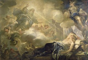 Drømmen om Salomo, ca. 1693 av Luca Giordano