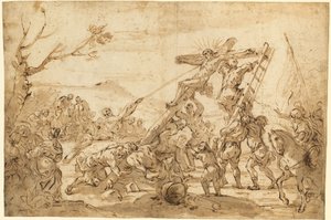 Hevingen av korset av Luca Giordano