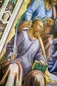 Apostler, detalj av Saint Paul av Luca Signorelli