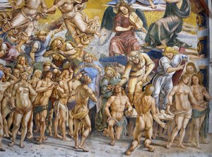 Velsignet i paradis, fra freskomalerisyklusen Last Judgment av Luca Signorelli